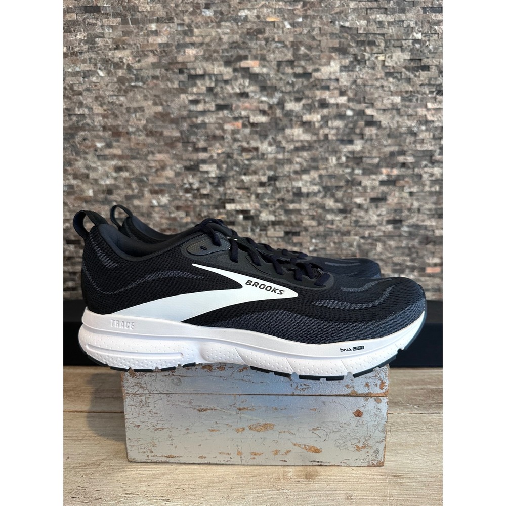 Brooks Trace 4 Mens Running Shoes Black Grey White 110452 1D 090 Size 11.5 D